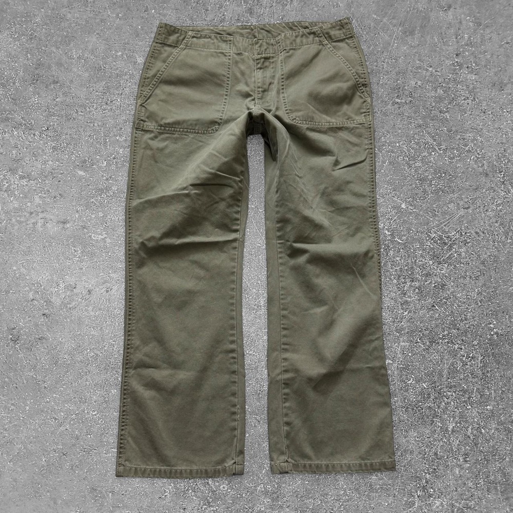Old Navy Womens Olive Green Cotton Carpenter Pants Size 8 Straight Leg Utility